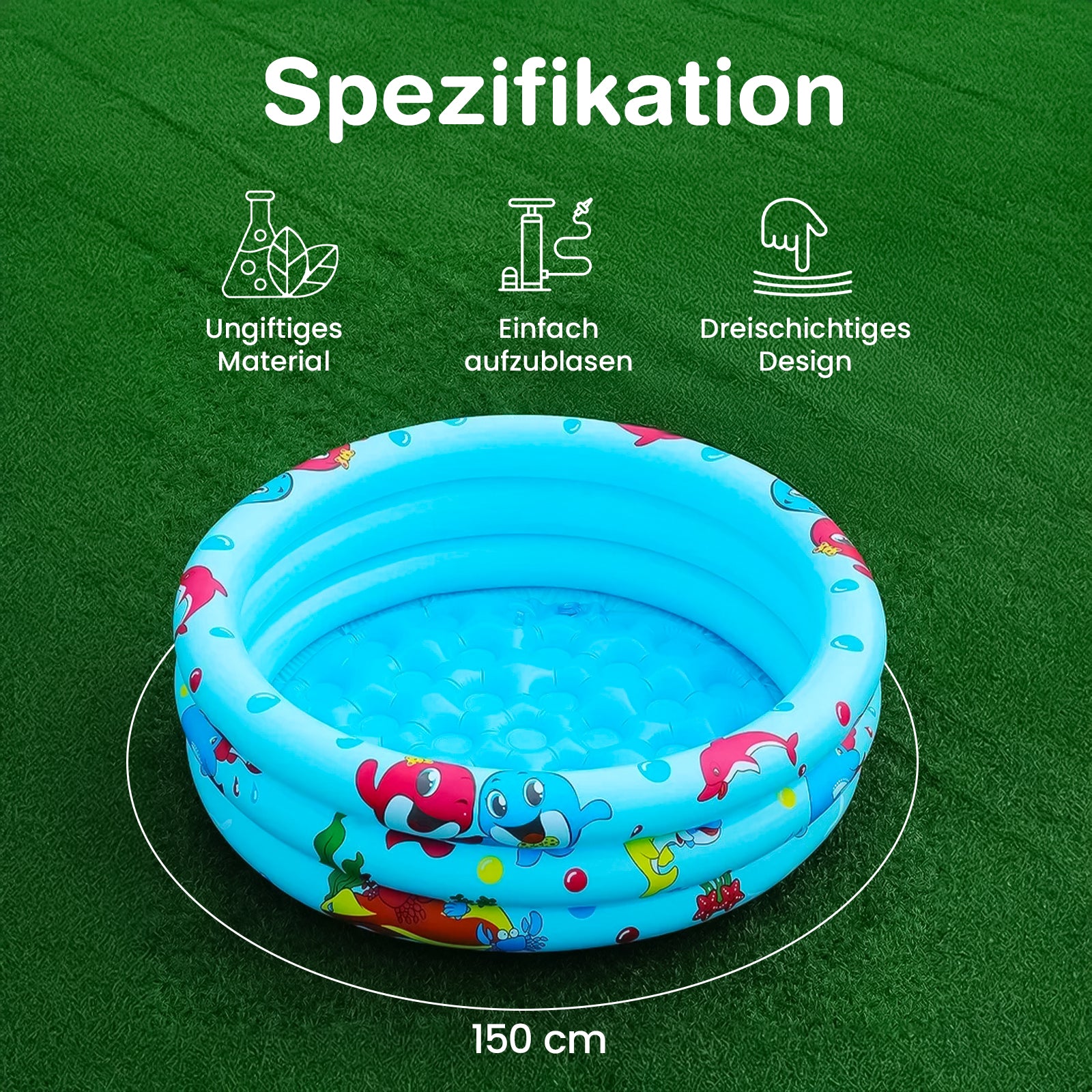 Aufblasbarer Spielpool für Kinder