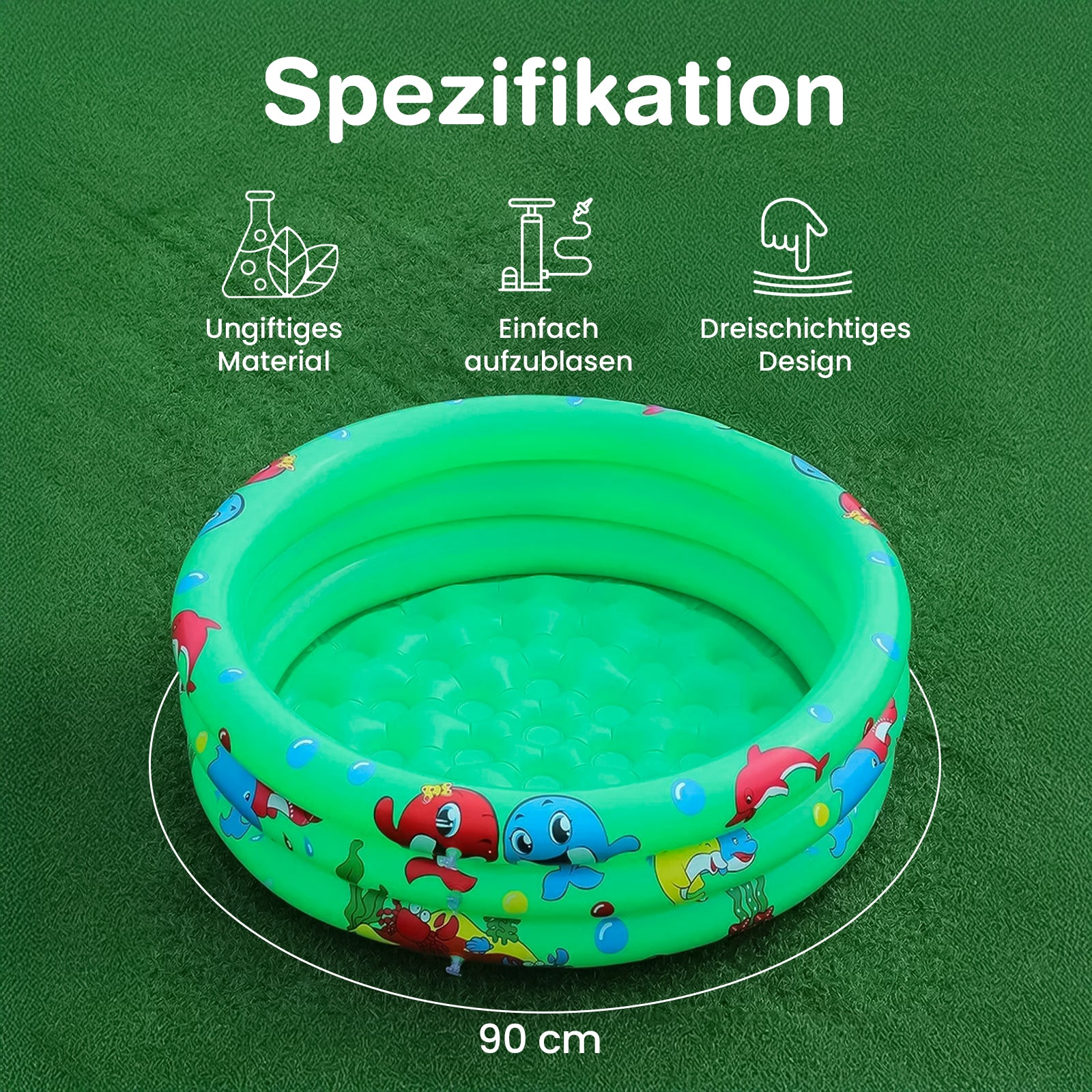Aufblasbarer Spielpool für Kinder
