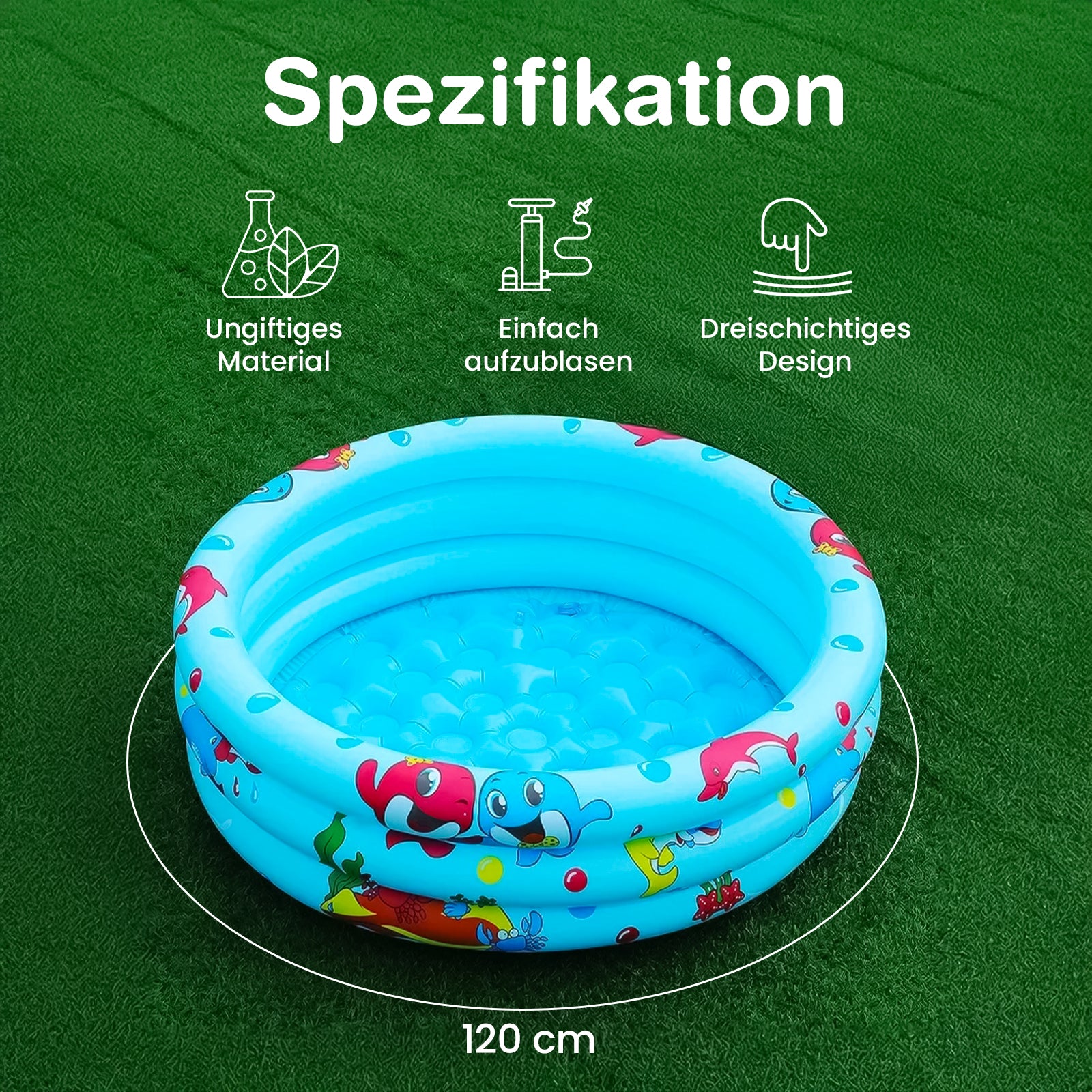 Aufblasbarer Spielpool für Kinder