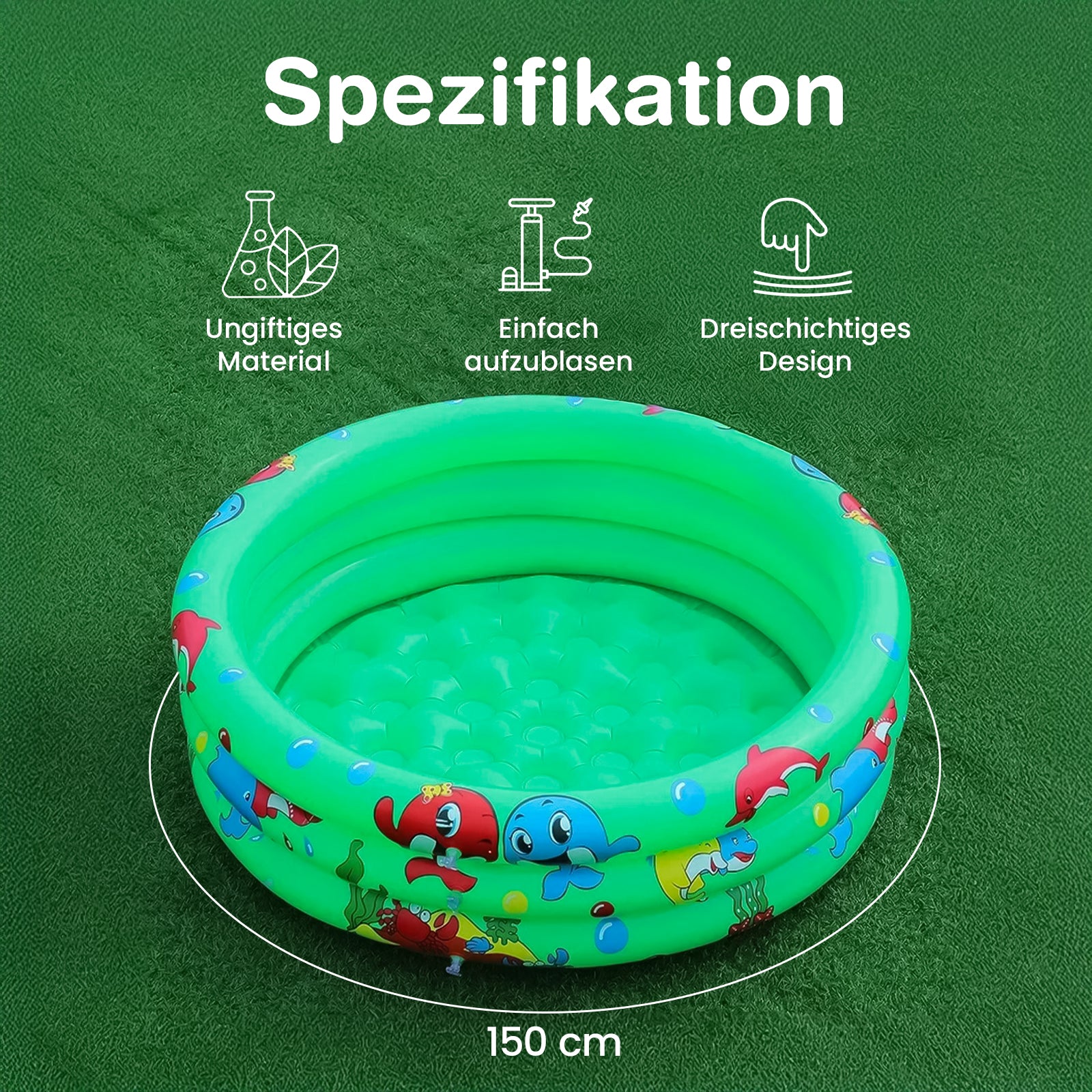 Aufblasbarer Spielpool für Kinder