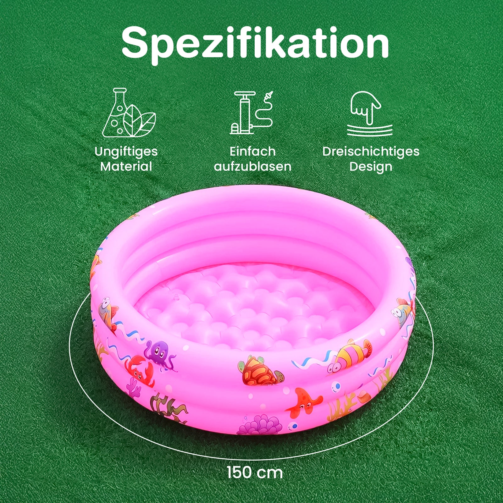 Aufblasbarer Spielpool für Kinder