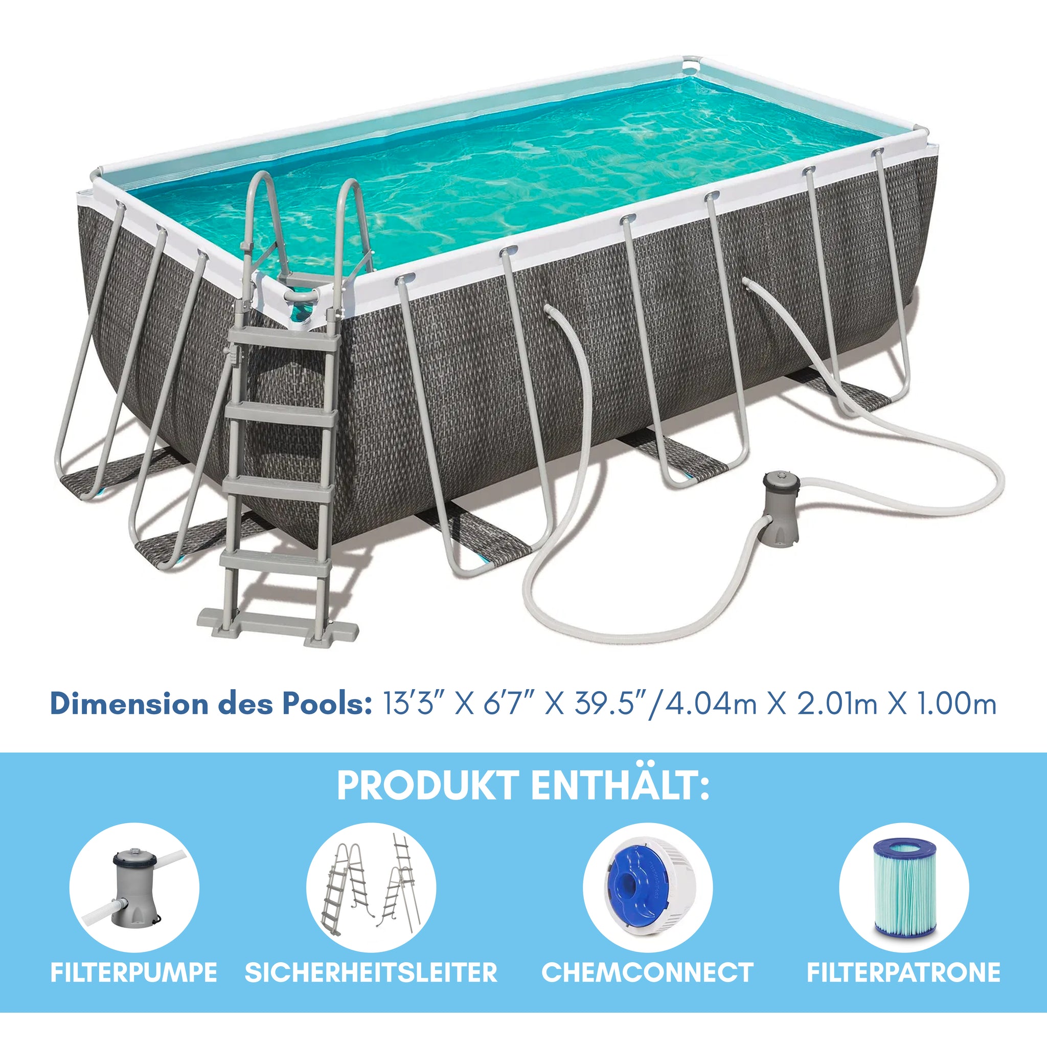 XXL Poolgröße für XXL Erlebnisse, Bestway Power Steel