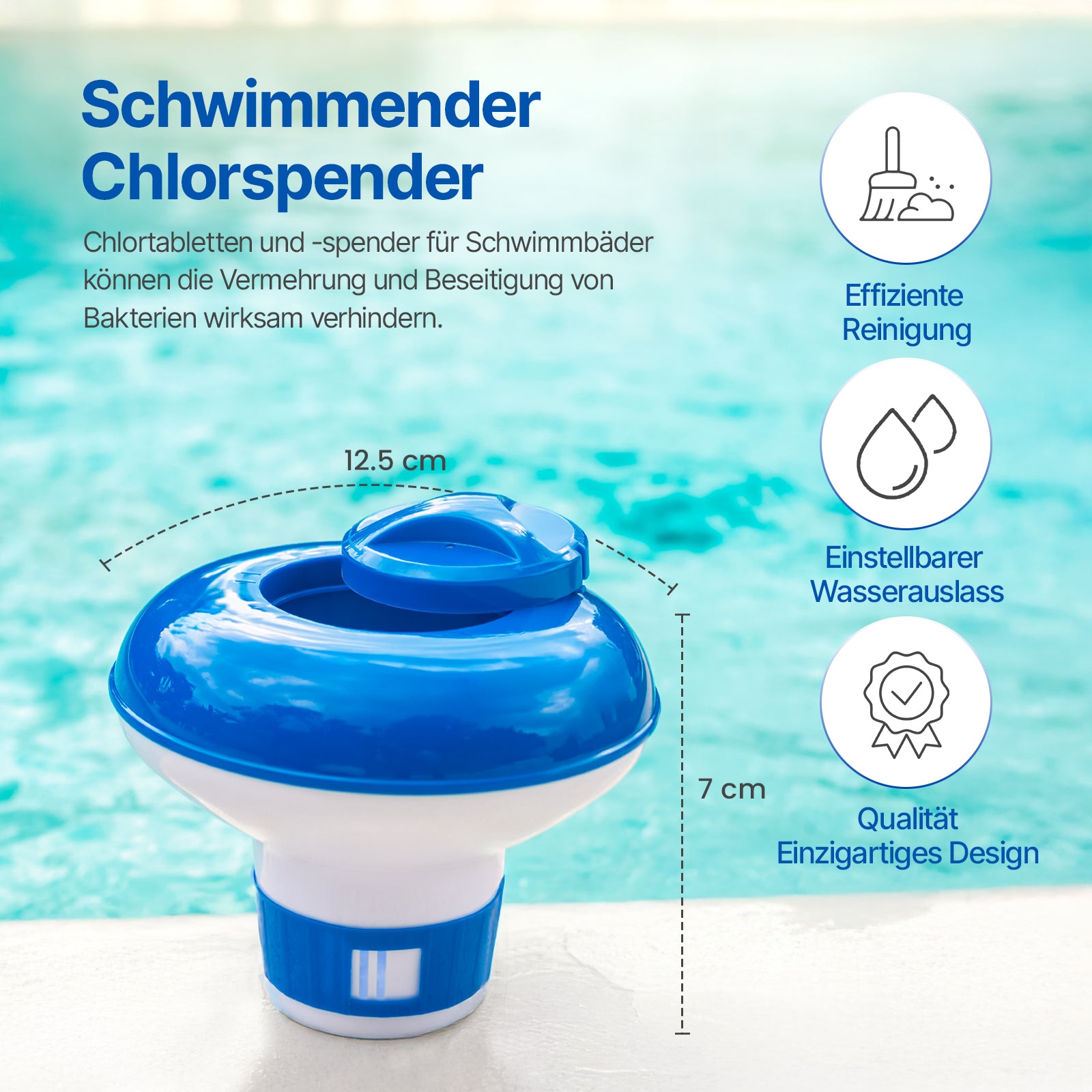 Chlor-Tabletten mit Dosierschwimmer