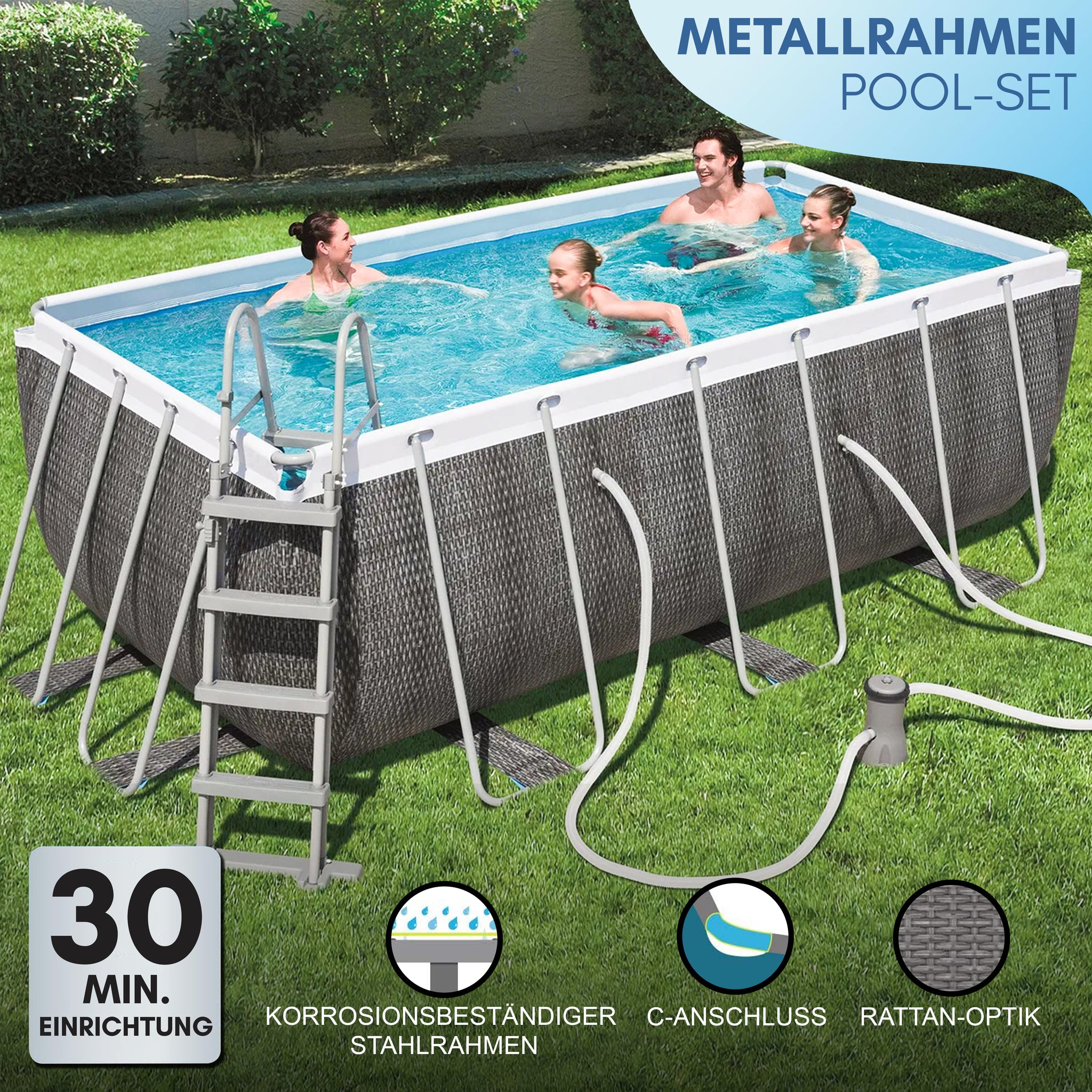 XXL Poolgröße für XXL Erlebnisse, Bestway Power Steel
