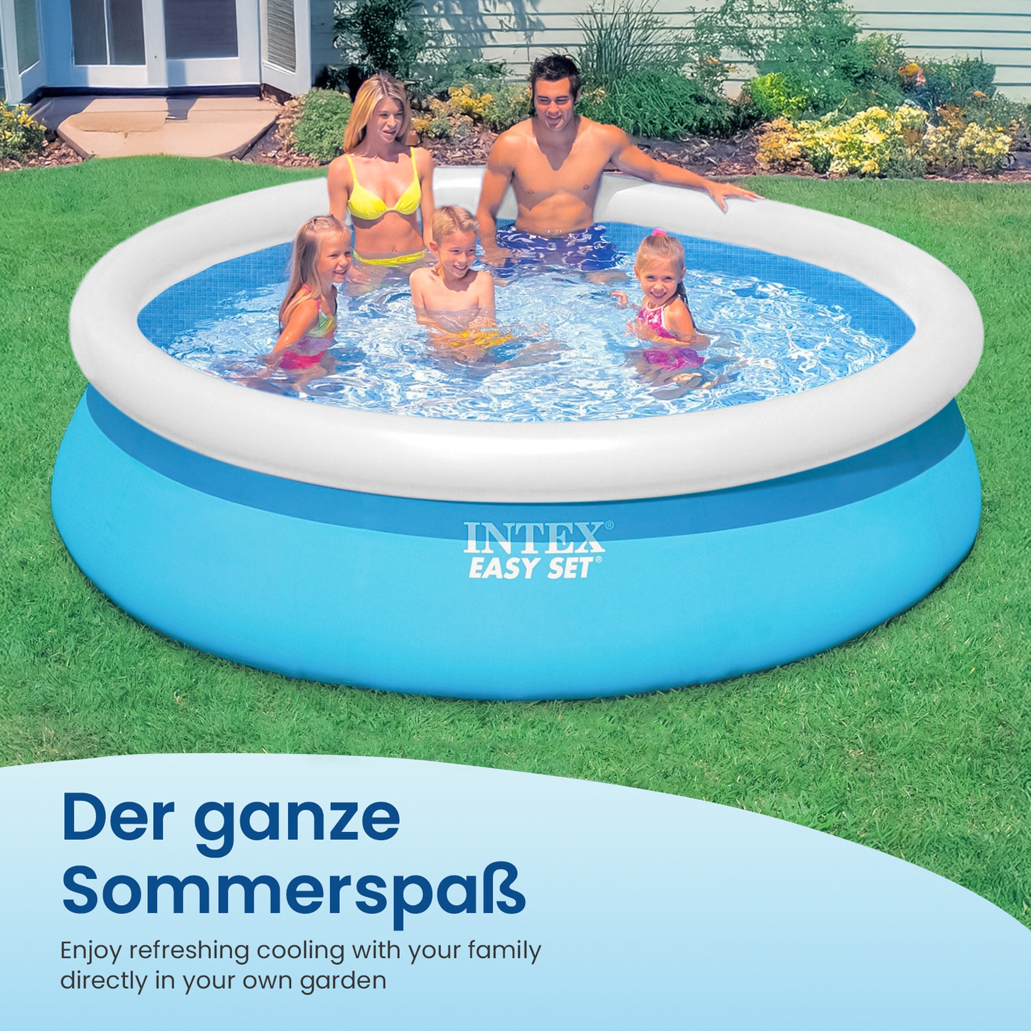 Intex Easy Set weiß Familienpool inkl. Zubehör